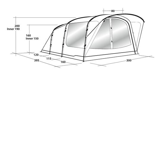 Outwell Oakwood 5 Person Poled Tent 21 Family Tents Leisureshopdirect