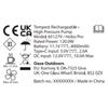 Outwell Tempest Rechargeable High Pressure Pump image 2