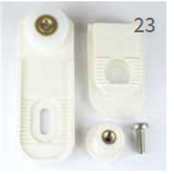 Remis shower doors- Bracket for curved cubicle door (adjustable)