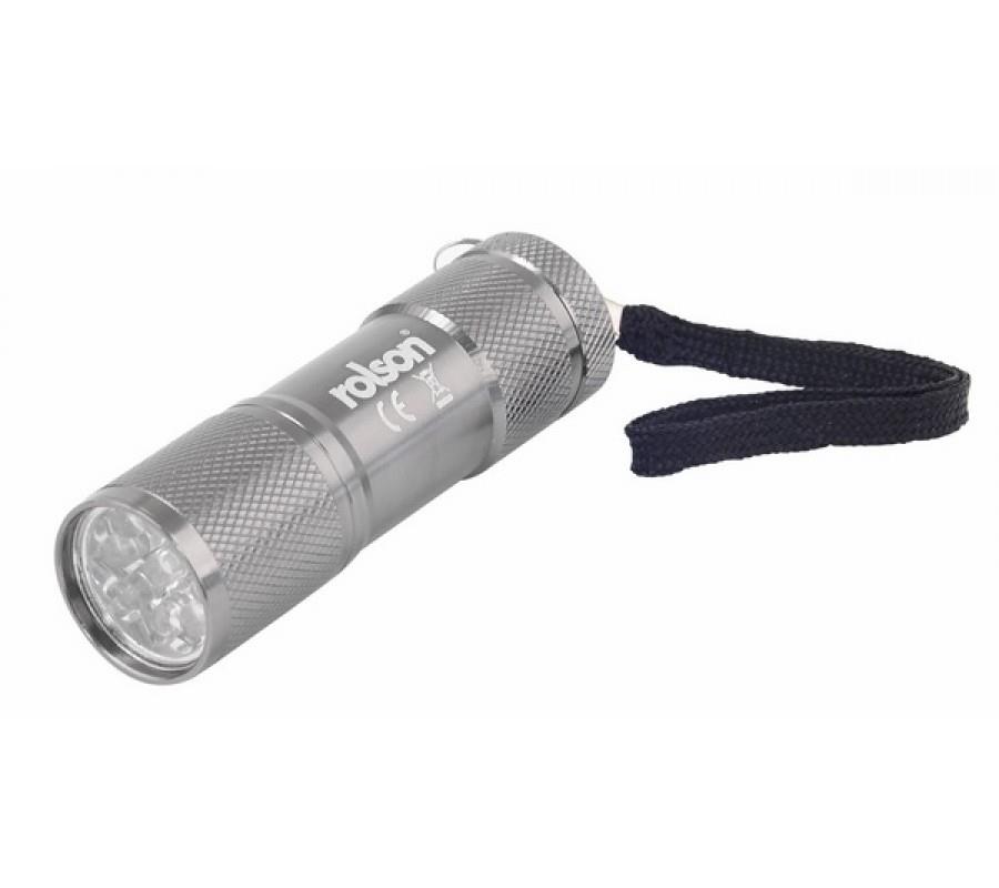 Rolson 9 LED Aluminium Torch Torches and Battery Lanterns