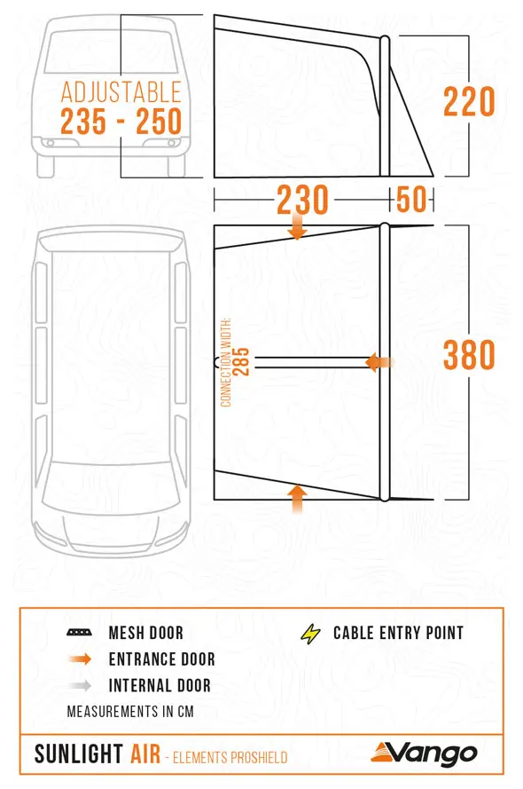 Sunlight Air Campervan Dimensions