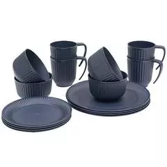 Outwell Delish 4 Person Dinner Set - Navy Night