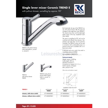 Reich Single-lever-mixer Keramik Trend E with Julia Shower Head