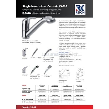 Reich Kama Mixer Tap 27mm barbed tails