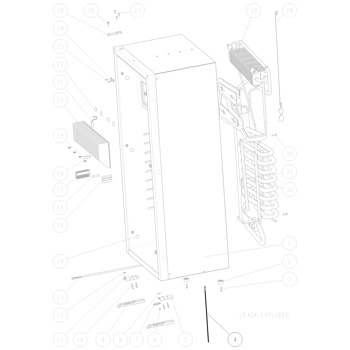 Interior light switch for Thetford N180 Fridge