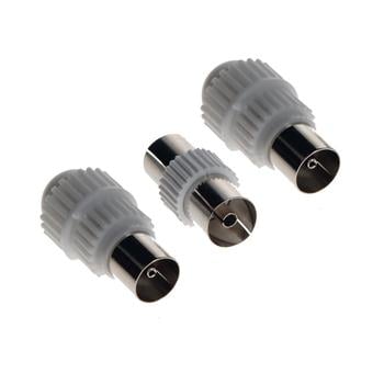 Maxview TV/FM Coxial Alloy Plugs - Blister Pack of 2