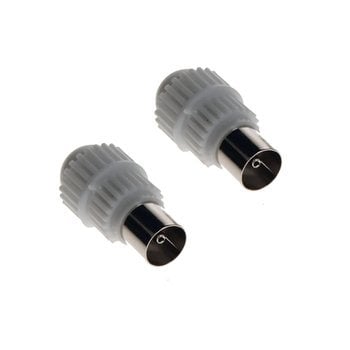 Maxview TV/FM Coxial Plastic Plugs - Blister Pack of 2