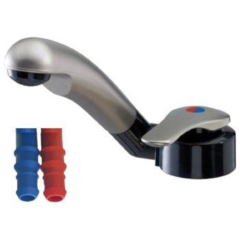 Reich Twist Mixer Tap Matt Nickel - Left Hand 90 degree spout