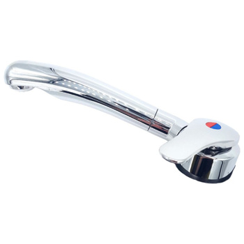 Reich Twist tap Chrome LH - 90 degree elbow, 33mm shaft