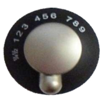 Thetfford Cooker Knob Spinflo Black/Satin finish with Numbers