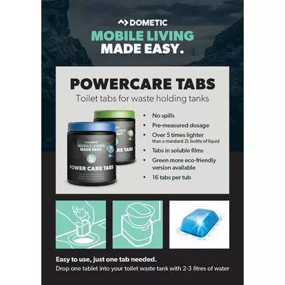 Dometic Powercare Toilet Tabs (Pack of 16)
