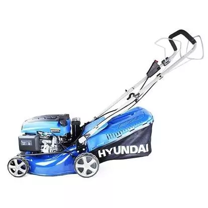 Hyundai self propelled electric start petrol lawn mower hot sale