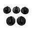 Thetford/Spinflo Teardrop Knob Black (5pk) image 1